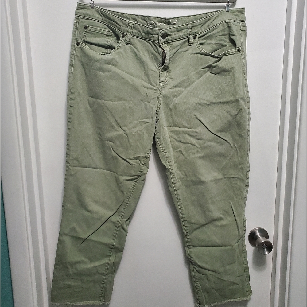 Denim high-water pants